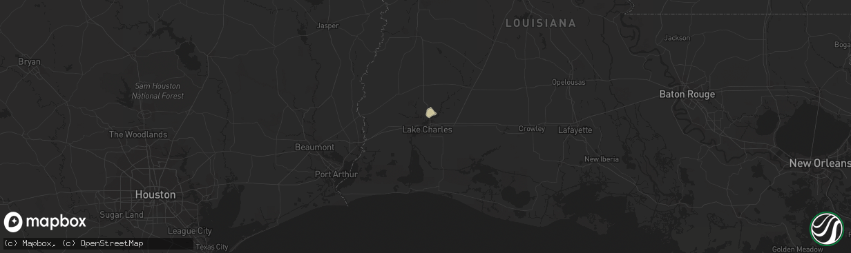 Hail map in Lake Charles, LA on May 23, 2018