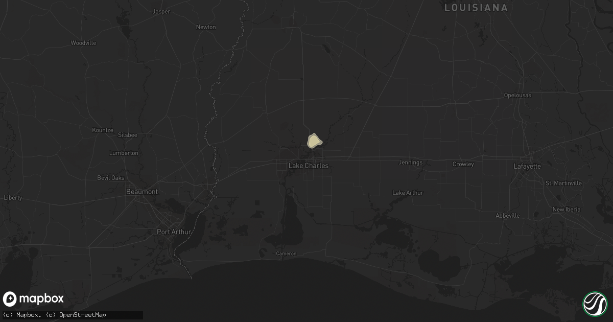 Hail map in Lake Charles, LA on May 23, 2018