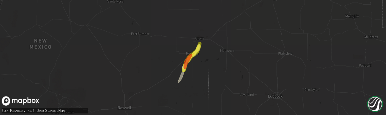 Hail map in Portales, NM on May 23, 2018