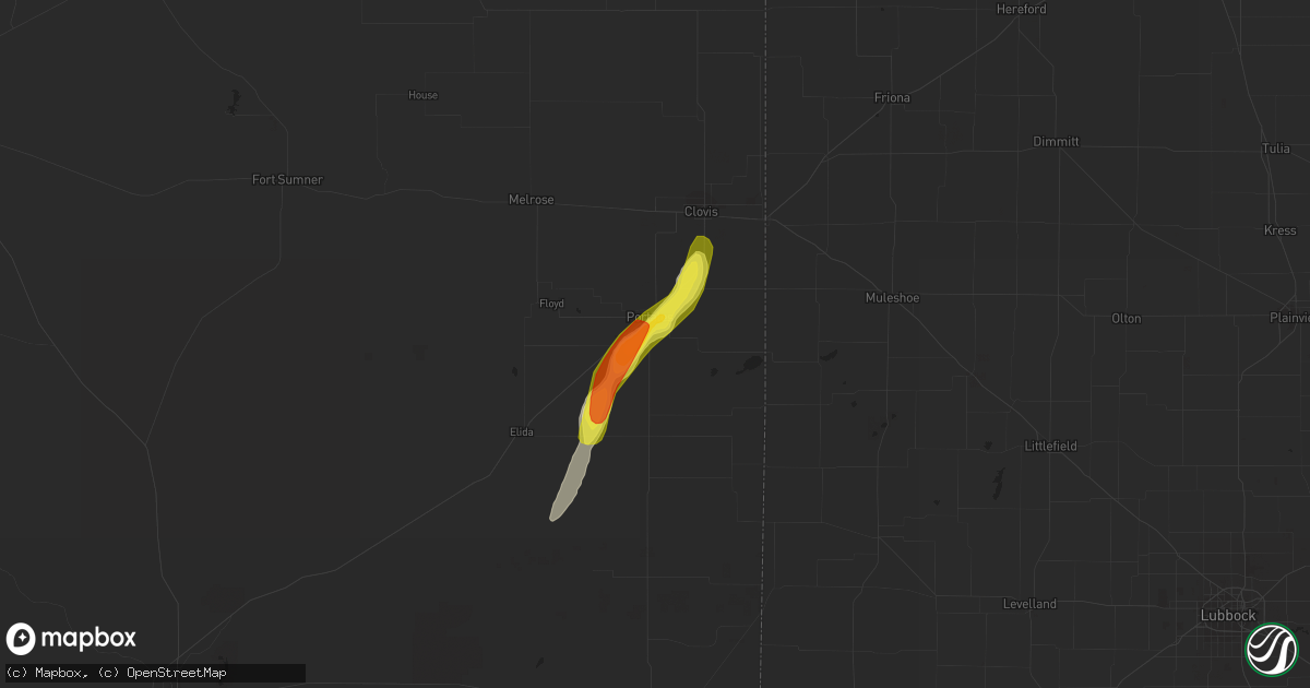 Hail map in Portales, NM on May 23, 2018