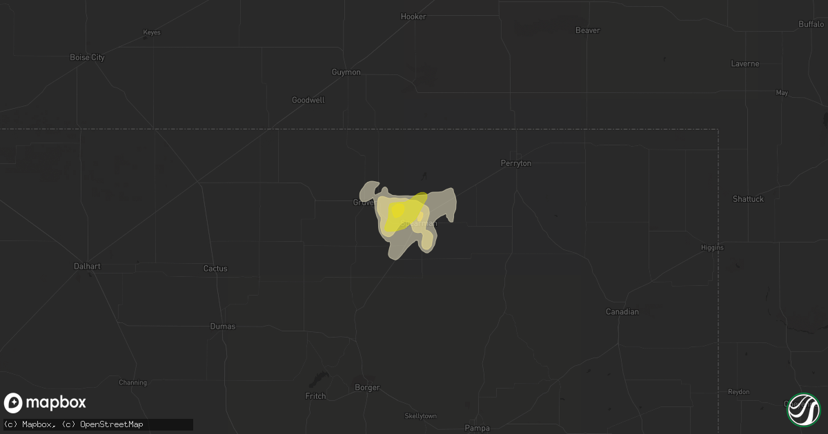 Hail map in Spearman, TX on May 23, 2018