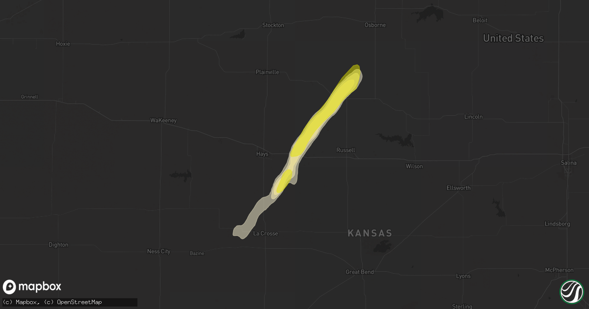 Hail map in Victoria, KS on May 23, 2018