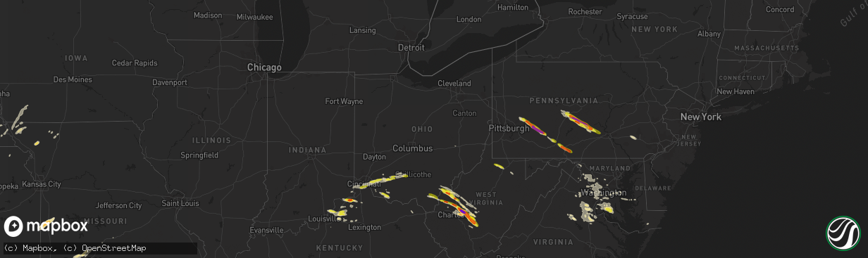 Hail map in Ohio on May 23, 2019