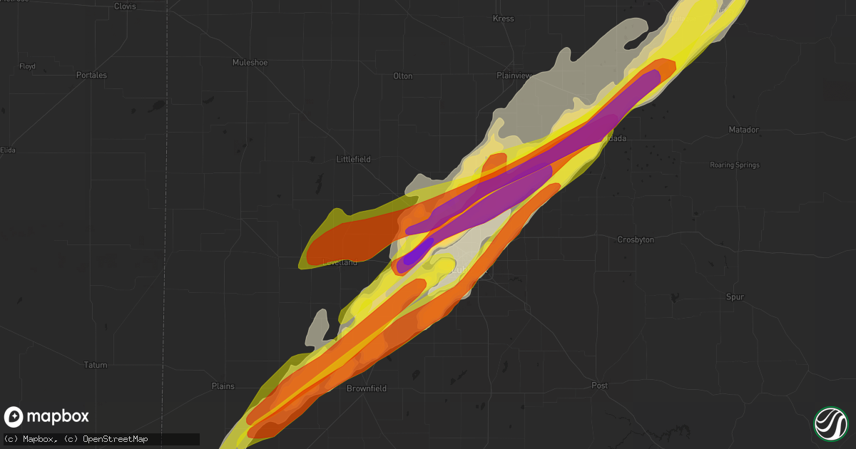 Hail map in Shallowater, TX on May 23, 2019