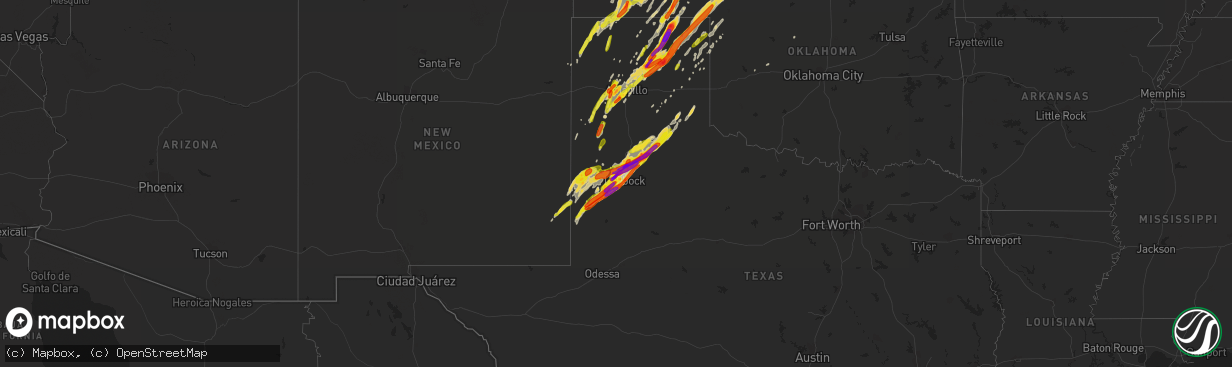 Hail map on May 23, 2019