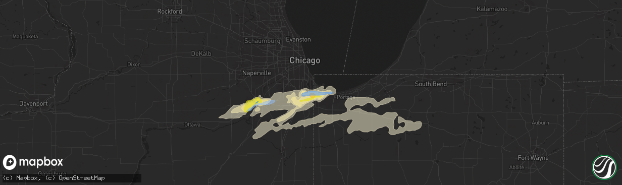 Hail map in Calumet City, IL on May 23, 2020