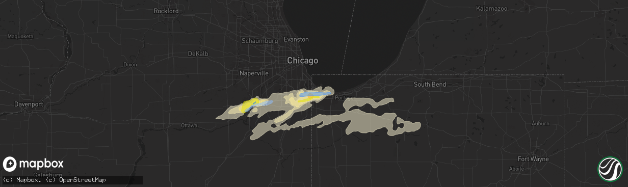 Hail map in Hammond, IN on May 23, 2020