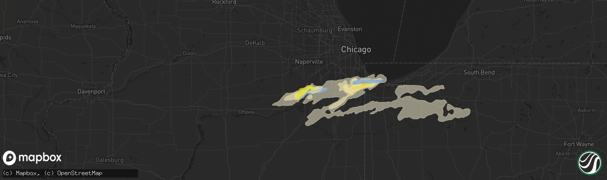 Hail map in Joliet, IL on May 23, 2020