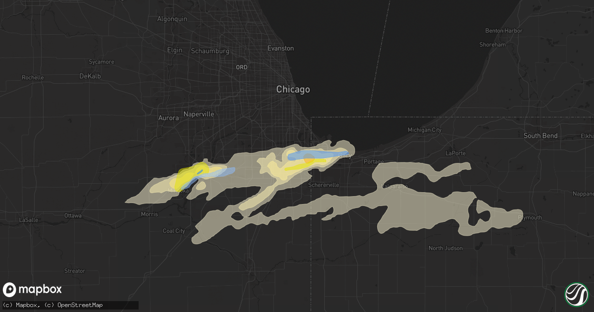 Hail map in South Holland, IL on May 23, 2020