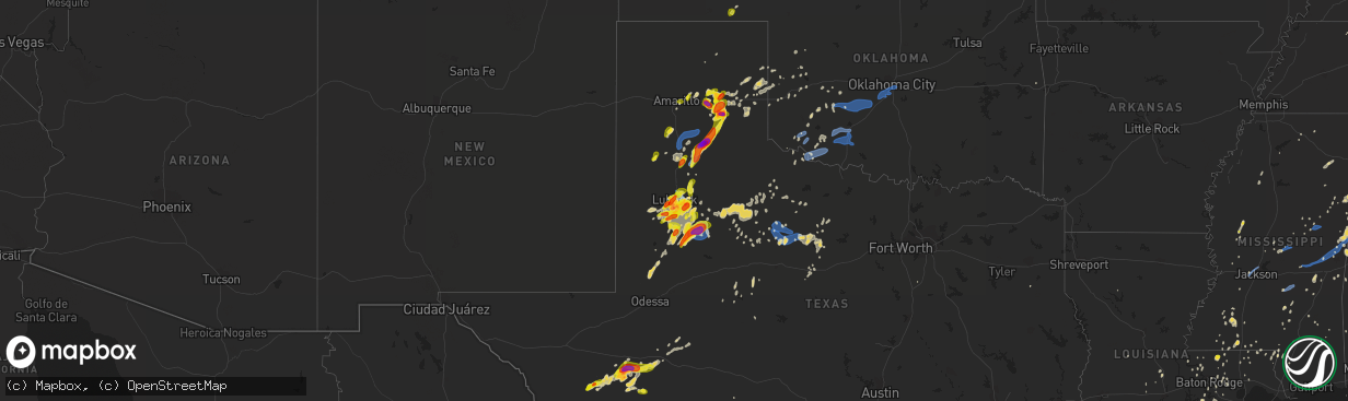 Hail map on May 23, 2020