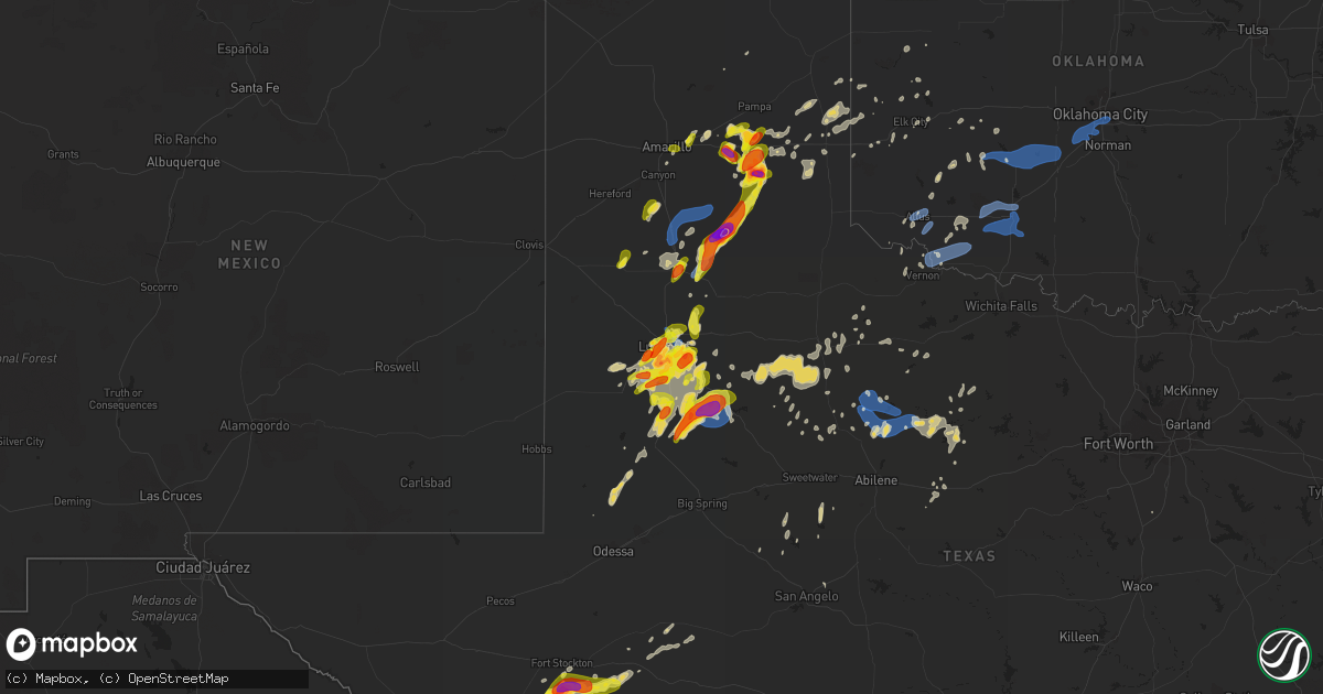 Hail map on May 23, 2020