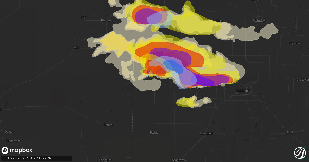 Hail map in Morton, TX on May 23, 2022
