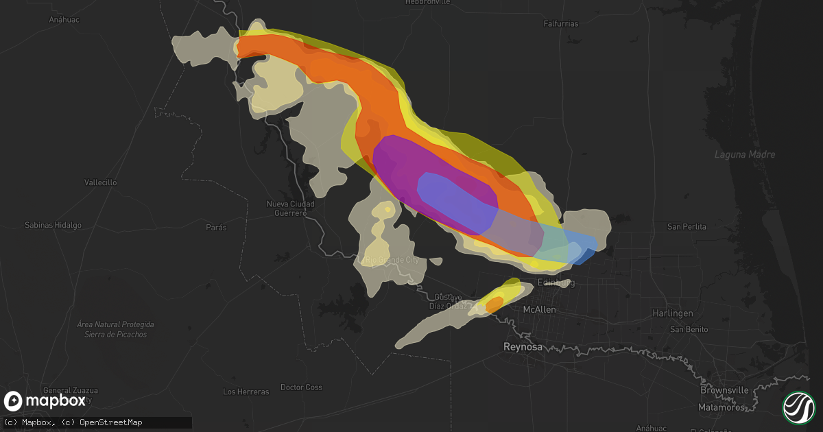 Hail map in Rio Grande City, TX on May 23, 2022