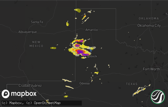 Hail map preview on 05-23-2022