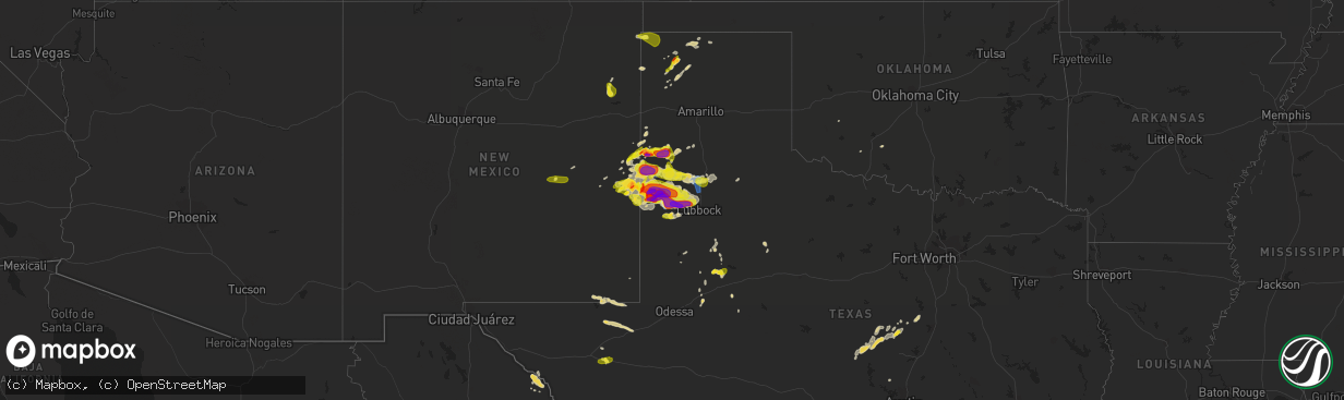 Hail map on May 23, 2022