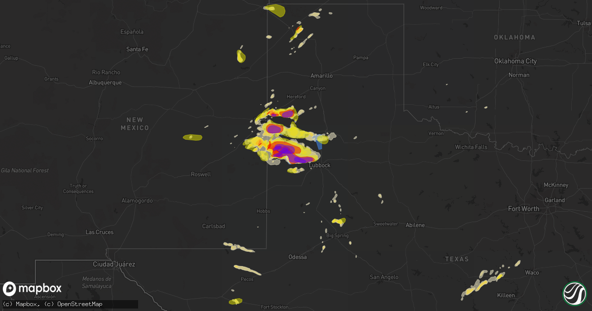 Hail map on May 23, 2022