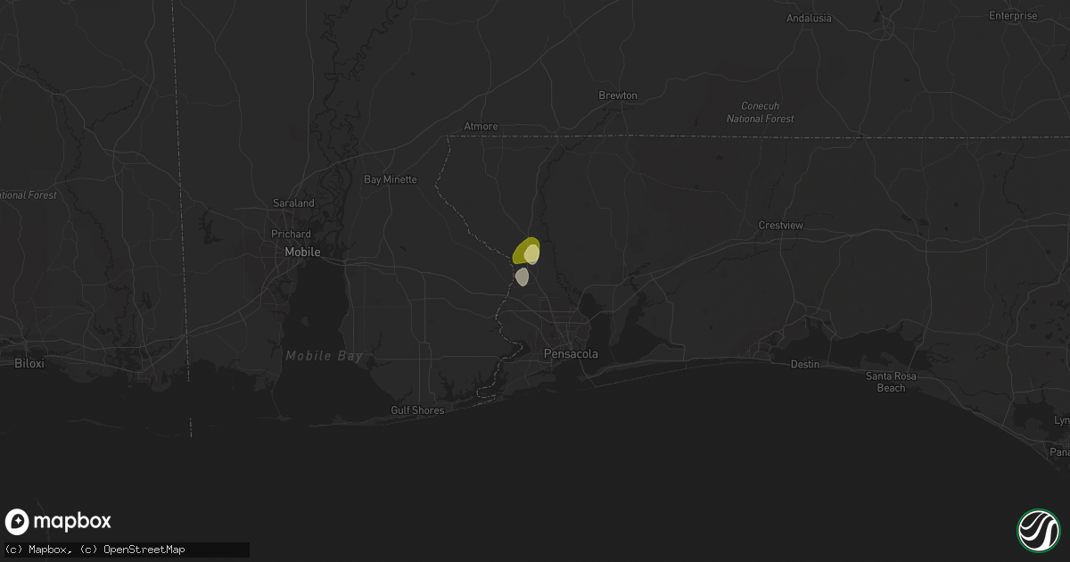 Hail map in Cantonment, FL on May 23, 2023