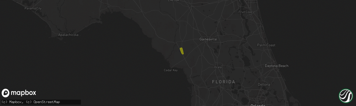 Hail map in Chiefland, FL on May 23, 2023