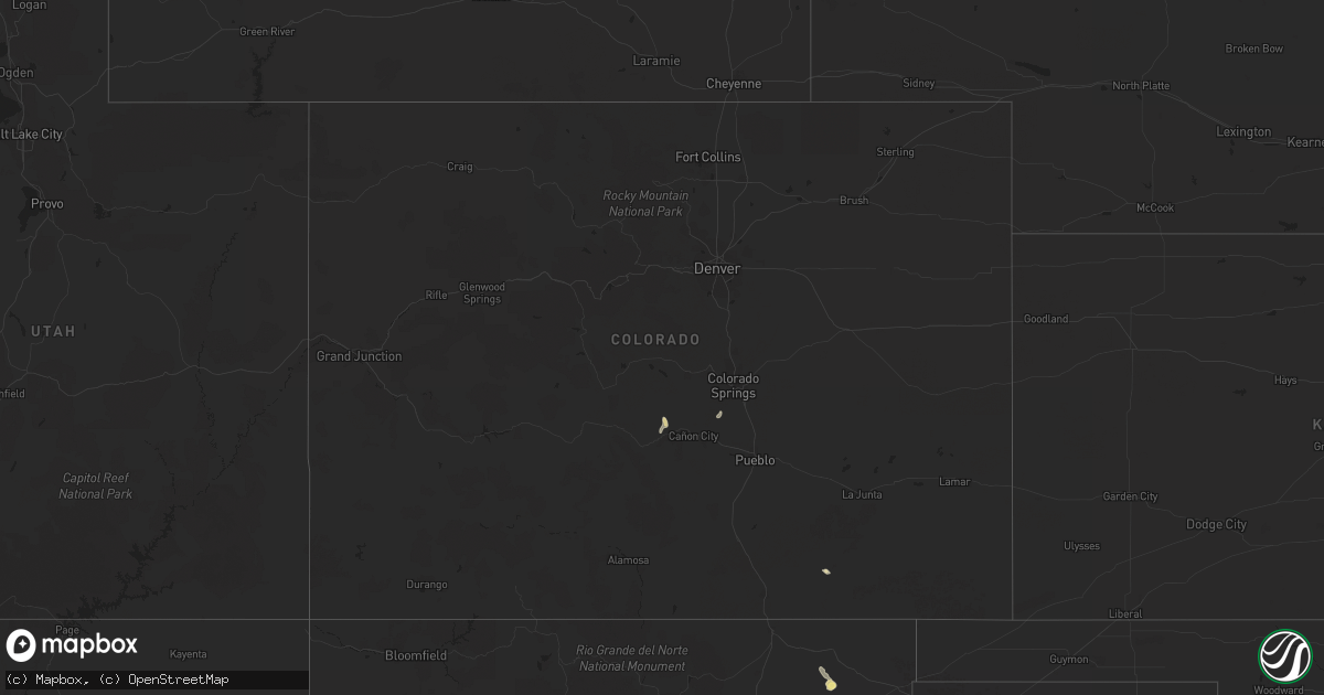 Hail map in Colorado on May 23, 2023