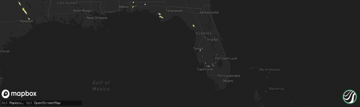 Hail map in Florida on May 23, 2023