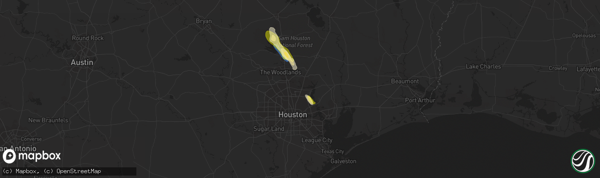 Hail map in Humble, TX on May 23, 2023
