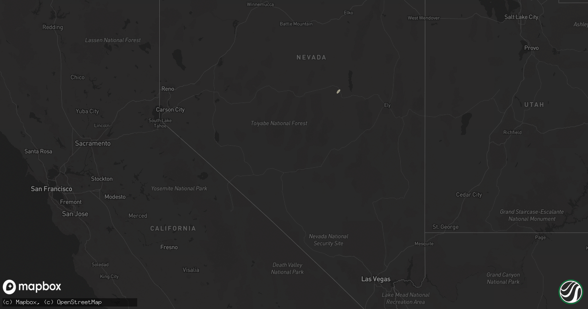 Hail map in Nevada on May 23, 2023