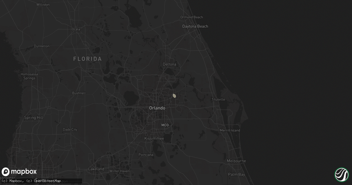Hail map in Oviedo, FL on May 23, 2023