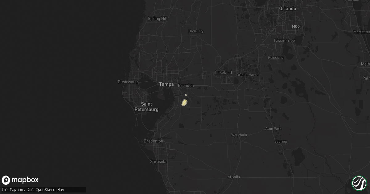 Hail map in Riverview, FL on May 23, 2023