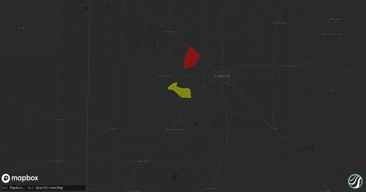 Hail map in Ropesville, TX on May 23, 2023