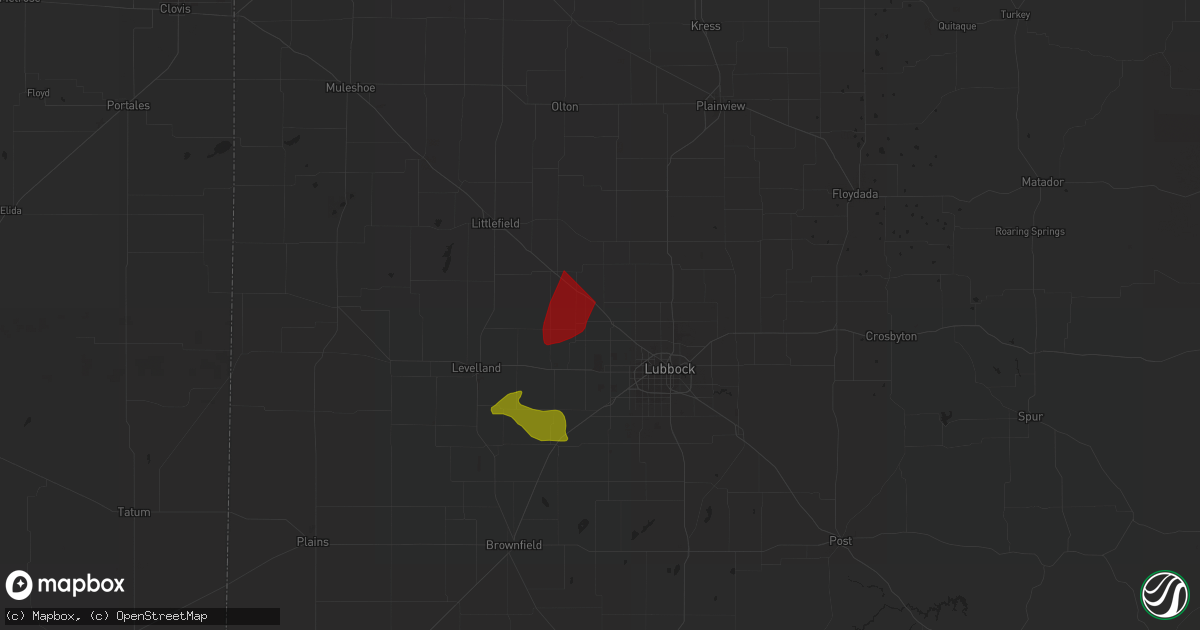 Hail map in Shallowater, TX on May 23, 2023