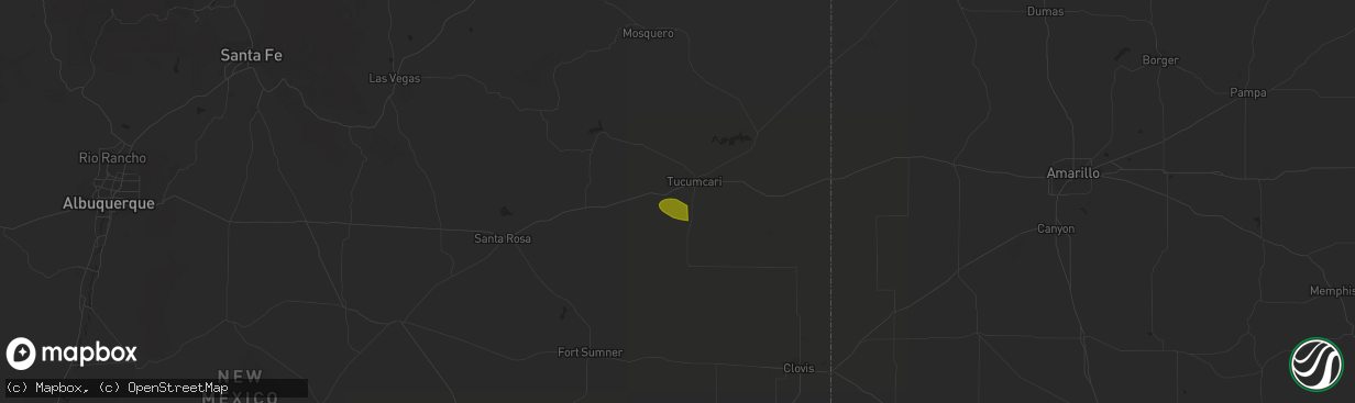 Hail map in Tucumcari, NM on May 23, 2023
