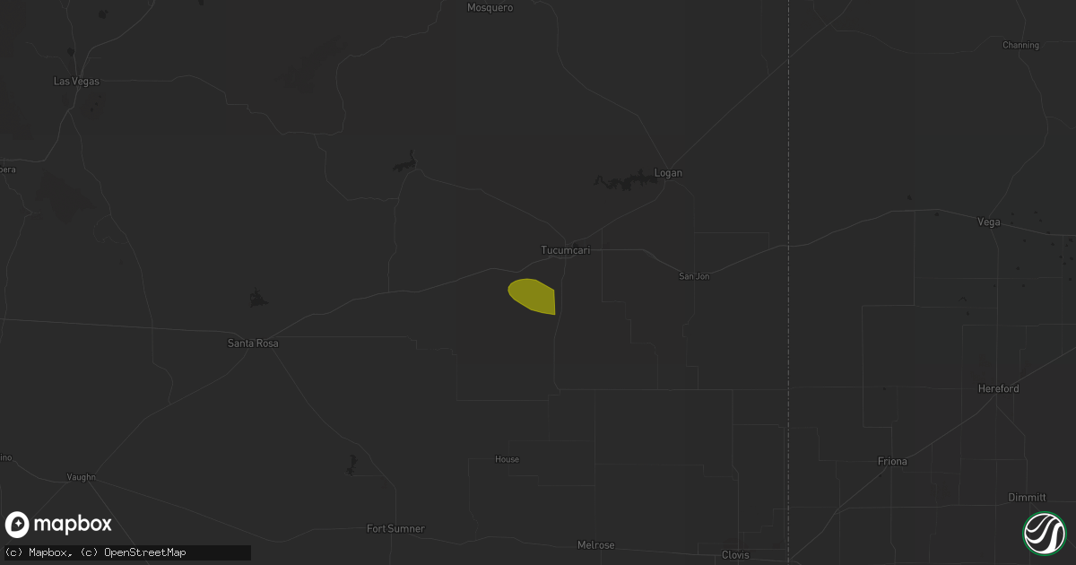 Hail map in Tucumcari, NM on May 23, 2023