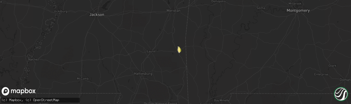Hail map in Waynesboro, MS on May 23, 2023