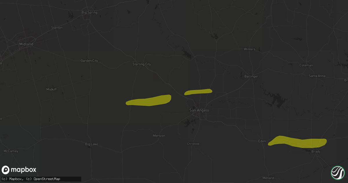 Hail map in Carlsbad, TX on May 23, 2024