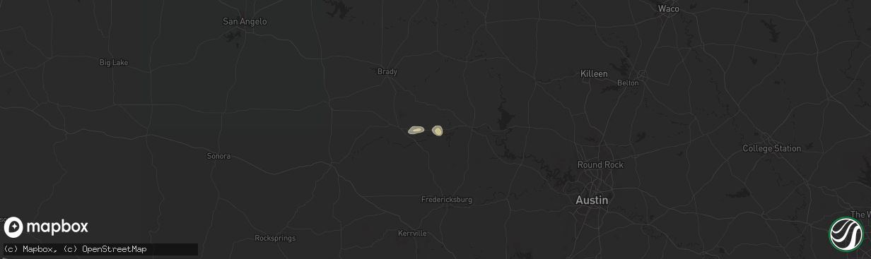 Hail map in Castell, TX on May 23, 2024