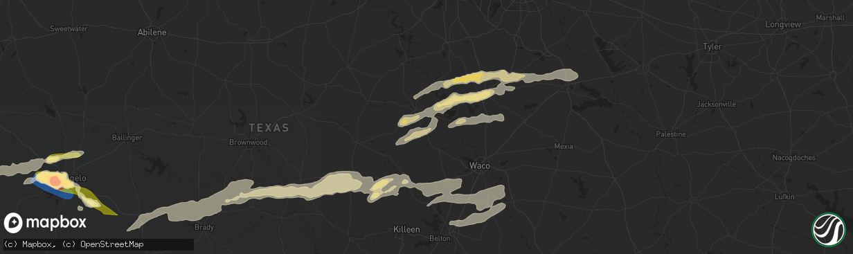 Hail map in Clifton, TX on May 23, 2024