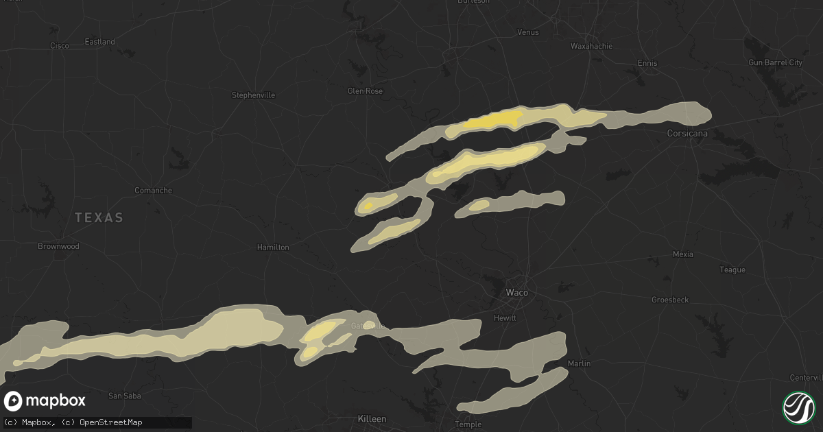 Hail map in Clifton, TX on May 23, 2024