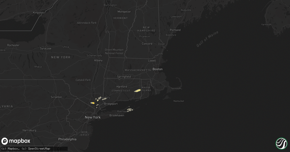 Hail map in Connecticut on May 23, 2024