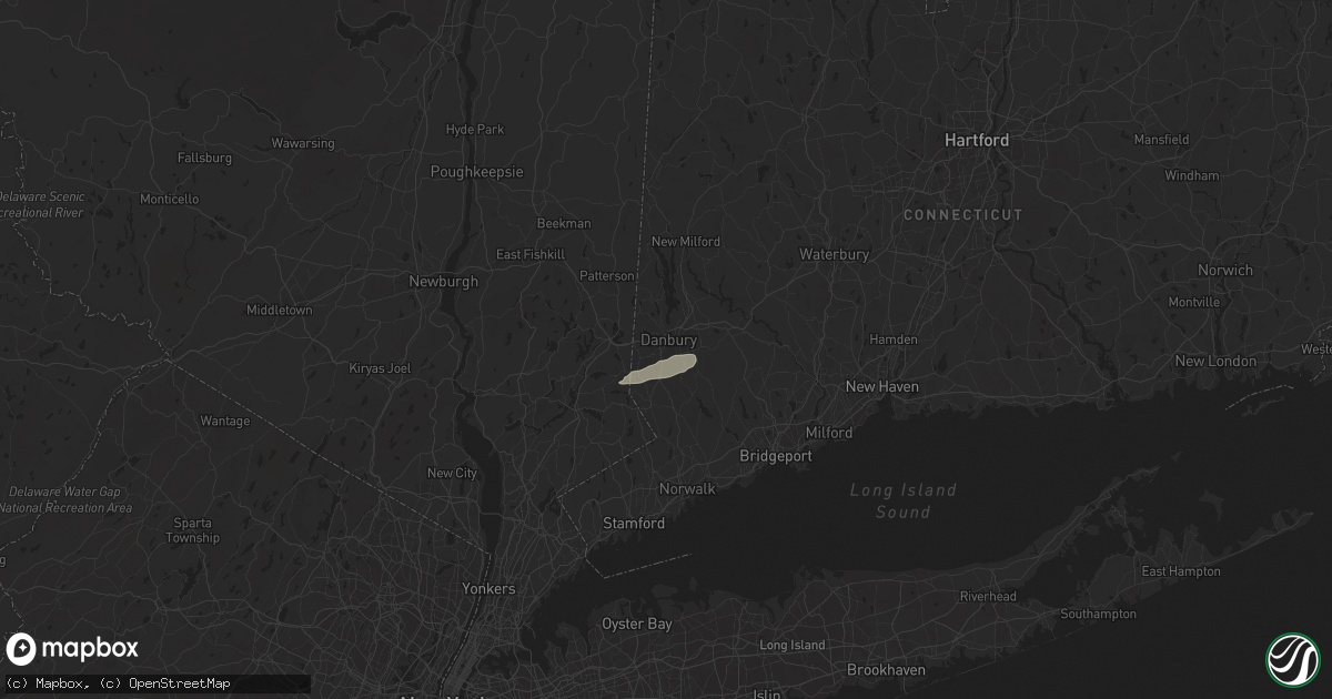 Hail map in Danbury, CT on May 23, 2024