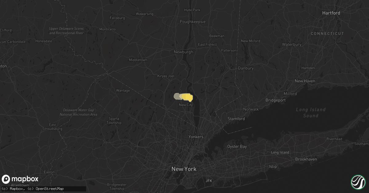 Hail map in Garnerville, NY on May 23, 2024