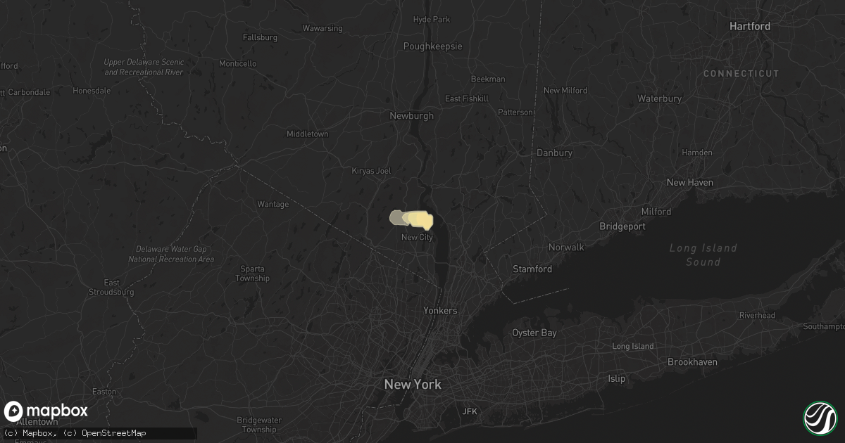 Hail map in Haverstraw, NY on May 23, 2024