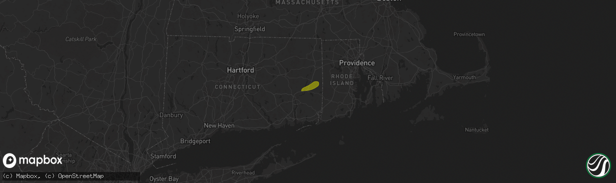 Hail map in Jewett City, CT on May 23, 2024