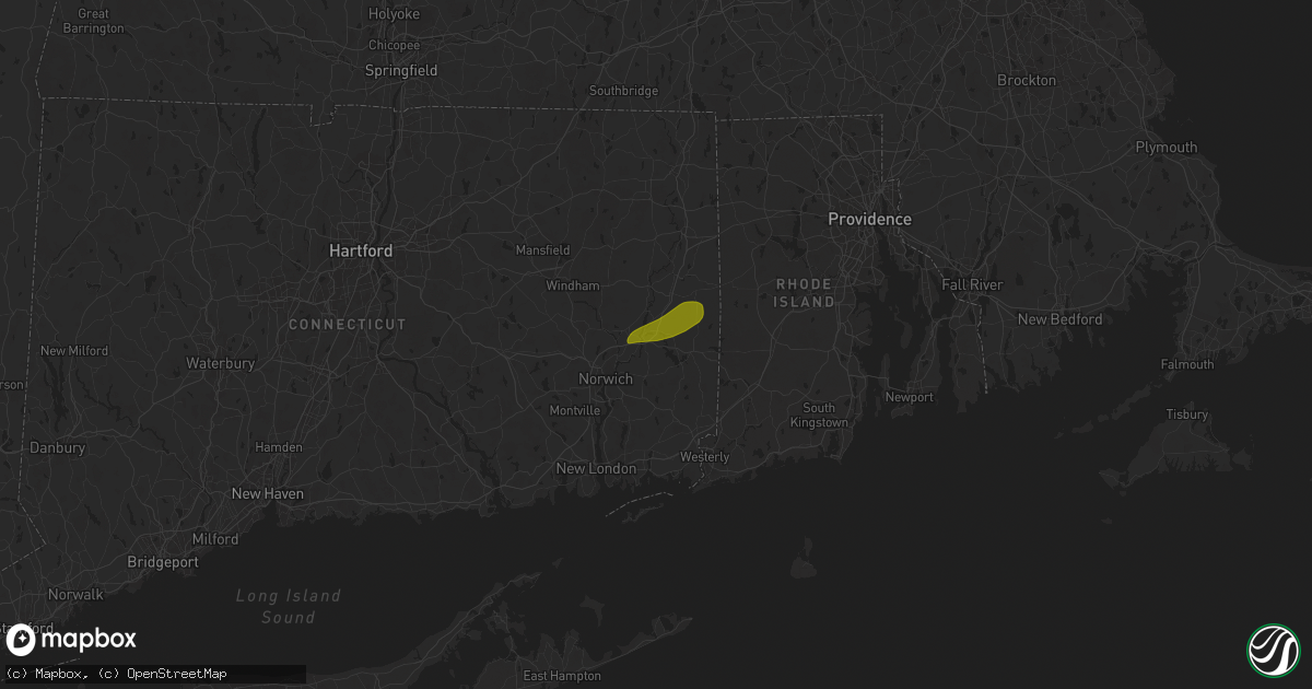 Hail map in Jewett City, CT on May 23, 2024