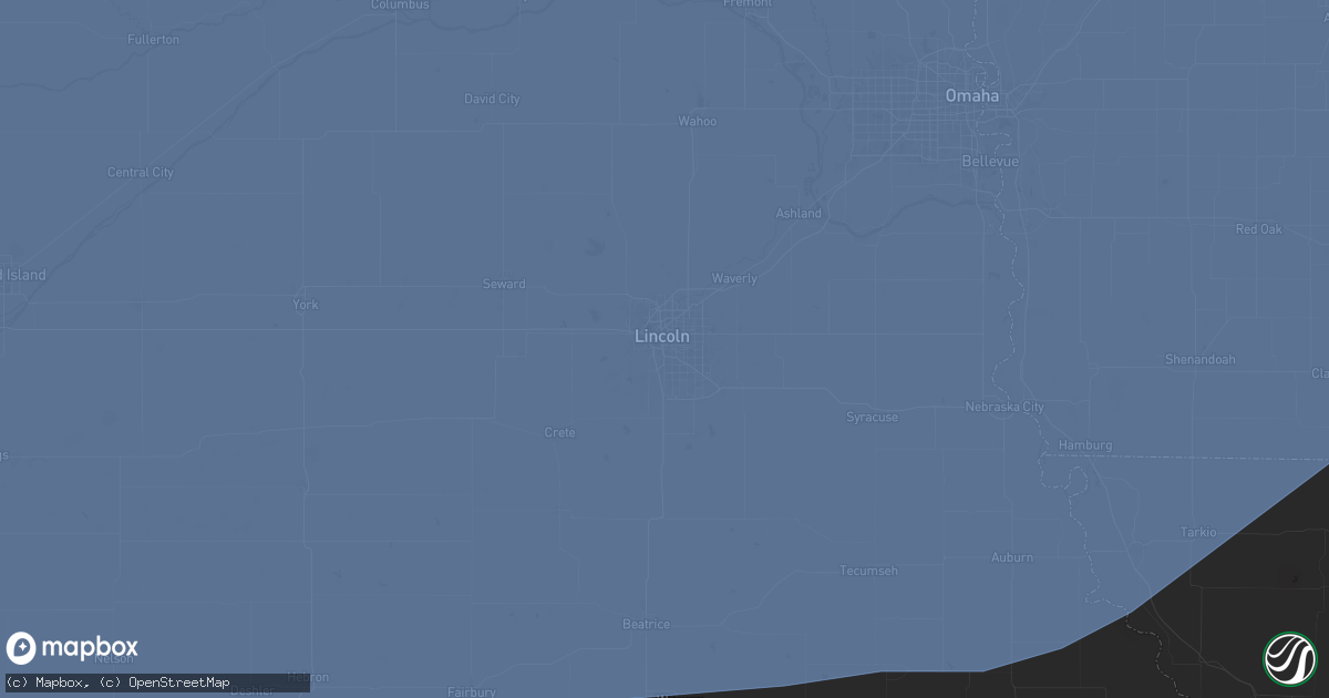 Hail map in Lincoln, NE on May 23, 2024