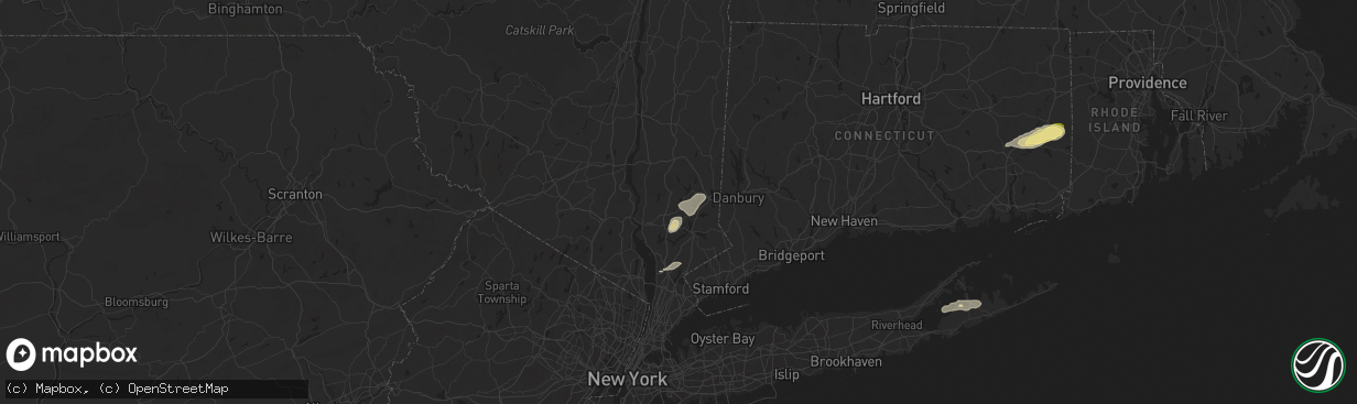 Hail map in Mahopac, NY on May 23, 2024