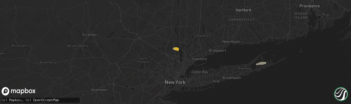 Hail map in New City, NY on May 23, 2024