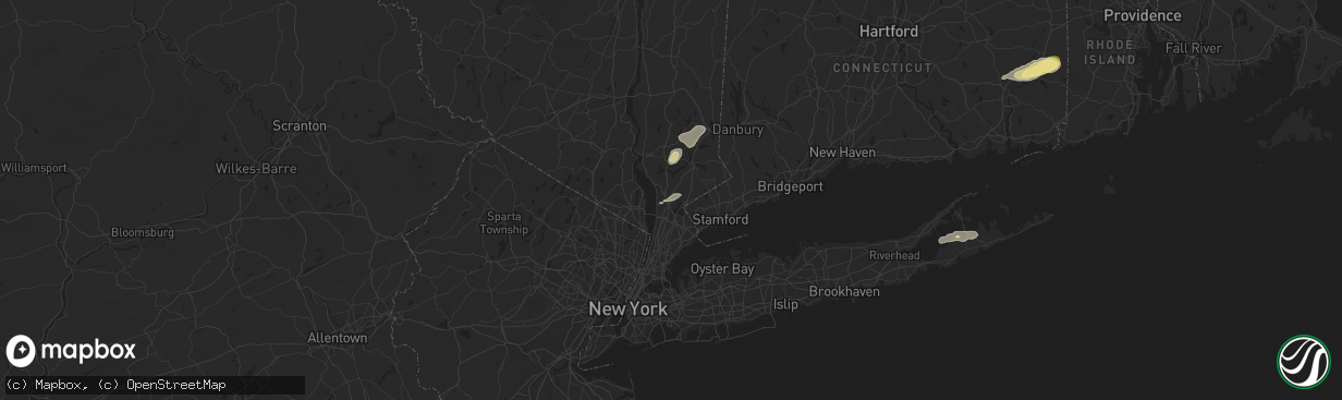 Hail map in Pleasantville, NY on May 23, 2024