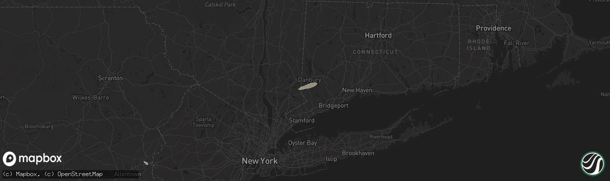 Hail map in Ridgefield, CT on May 23, 2024