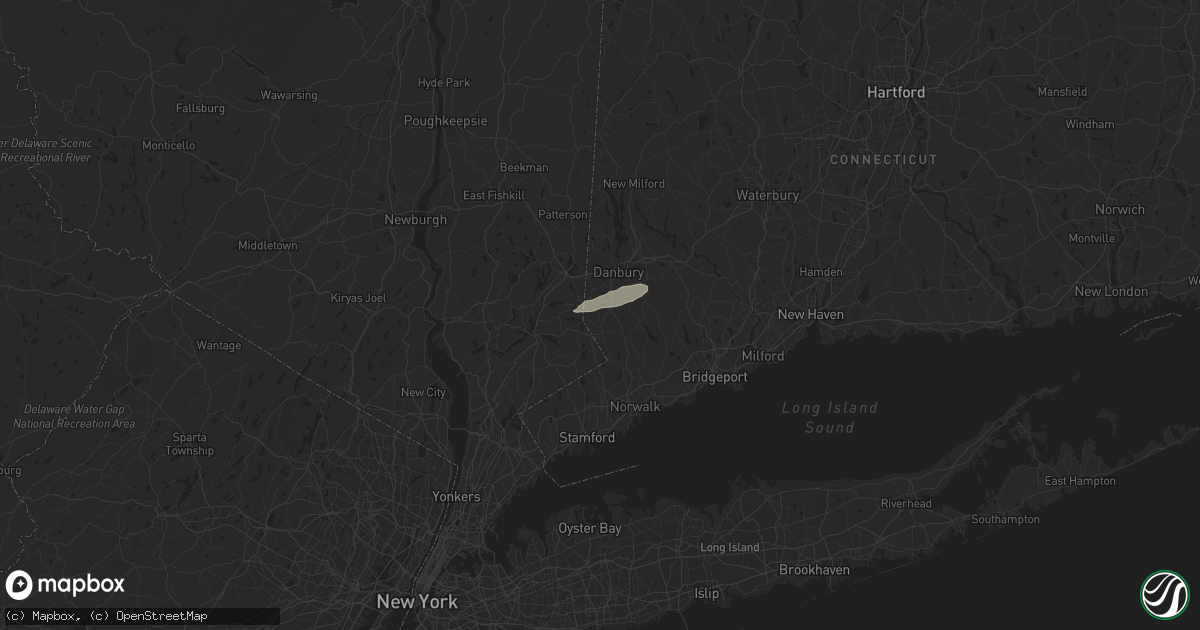 Hail map in Ridgefield, CT on May 23, 2024
