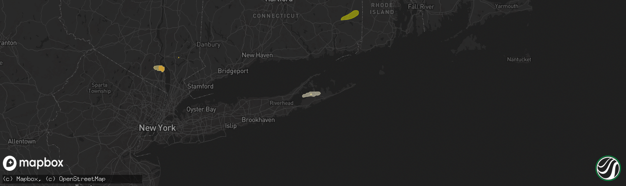 Hail map in Sag Harbor, NY on May 23, 2024